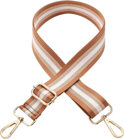 Verstelbare Schouderband voor Tassen, 3.8 cm Breed, Ideaal voor Schoudertassen, Handtassen en Tote Bags (Lichtbruin, Khaki, Wit)