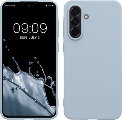 kwmobile telefoonhoesje geschikt voor Samsung Galaxy A56 5G - Hoesje voor smartphone - Back cover in mat lichtblauw
