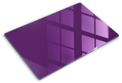 Wallfluent Glazen Snijplanken - Paars Snijplanken Glas - 80 cm x 52 cm - Donkeroranje Snijplanken van Glas - Snijplank van Glas - Glazen Snijplank Voor Keuken - Antislip Glazen Snijplank