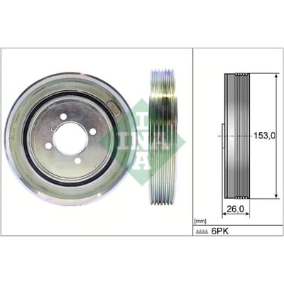 Schaeffler Ina Riemschijf, krukas INA 544 0040 10