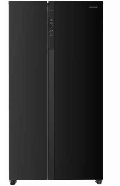 Heinner HSBS-HM532NFBKE++ Amerikaanse Side-by-Side Koelkast – 532 L – Full No Frost – LED Touch Display – Smart Eco Functie – Super Vriezen – Zwart – 5 Jaar Garantie