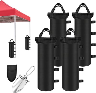 Set van 4 zandzakken voor camping, strand en tuin - ideaal voor stabiliteit en bescherming