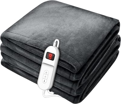 Zylo® Warmtedeken Stoel - Stoelverwarmer - Elektrisch Deken - 160x120x1cm - Grijs