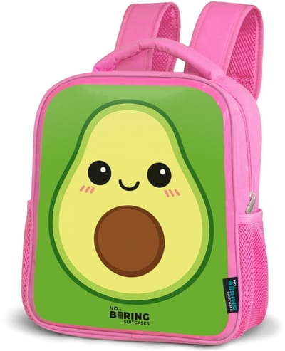 NoBoringSuitcases.com® - Rugzak roze - Schooltas meisjes - Kawai - Avocado - Groen - Kinder rugtas meisje - Boekentas kind - Kinderrugzak voor school - Schoolrugzak