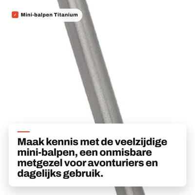 Dailygoods- Balpen Mini - Duurzaam Titanium - Lichtgewicht Sleutelhangerpen - Olieachtige Balpunt - Ergonomisch Ontwerp - Comfortabele Schrijfervaring