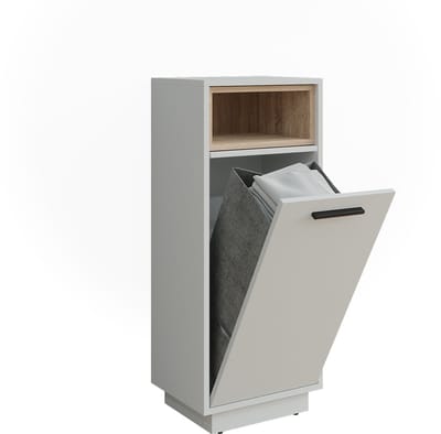 Vicco Beatrice Waskast – 38 x 93 cm met uitneembare binnenzak Wit/Sonoma