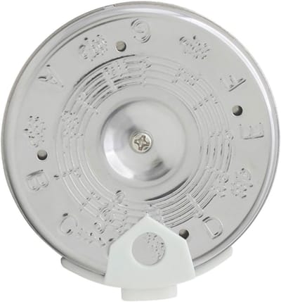 Stemfluit Muziek - Toon Afstemmer - Muziek Accorden Leren - 13 Chromatische Gaten - 6.65x6.65x1.2cm - Zilver