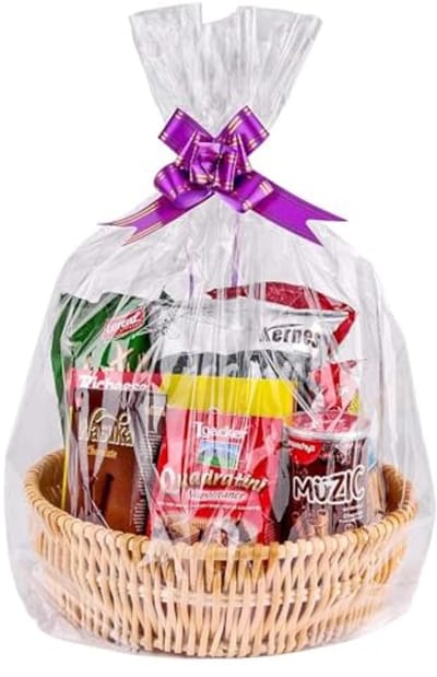 Transparante geschenkmandzakken - 20 grote cellofaan zakjes (81 x 106 cm)