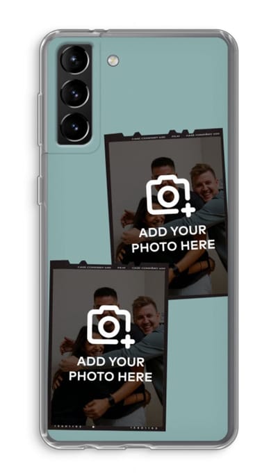 Gepersonaliseerd - Case Company® - Hoesje geschikt voor Samsung Galaxy S21 Plus hoesje - Polaroid Zwart - Soft Cover Telefoonhoesje - Bescherming aan alle Kanten en Schermrand