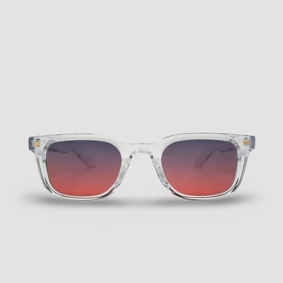 Montuurtjevoorjou - Wayfarer Clear Red - Zonnebril - Heren zonnebril - Rode glazen