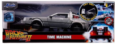 Delorean Time Machine Back to the Future part II met werkende lichten en inklapbare wielen