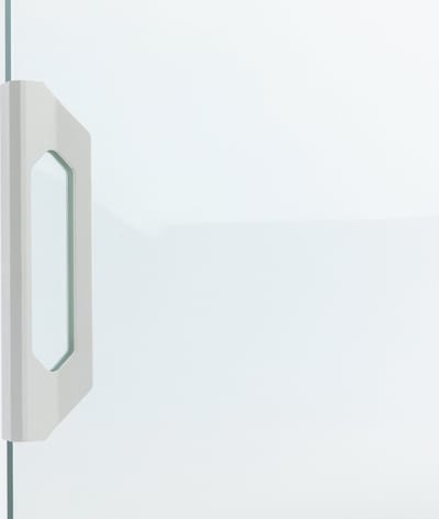 ForaVida | Deurgreep crèmewit | Aluminium handgreep voor glazen schuifdeur en glazen schuifwand | 150 × 18 × 36 mm | Geschikt voor 10 mm glasdikte