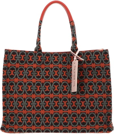 COCCINELLE Handtas Schoudertas Never Without Bag Jacquar Handbag Mul. Kale G / Tang Veelkleurig