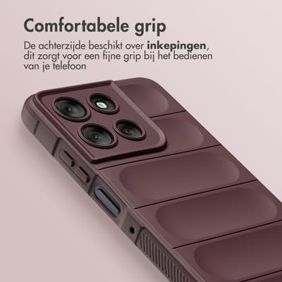 imoshion Hoesje - Geschikt voor Motorola Moto G56 - EasyGrip Backcover - Aubergine