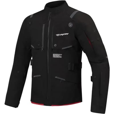 Motorjas IXON M-Skeid zwart / rood maat S