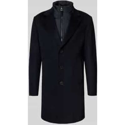 Lange wollen jas in dubbele-laagjeslook, model 'Morris'