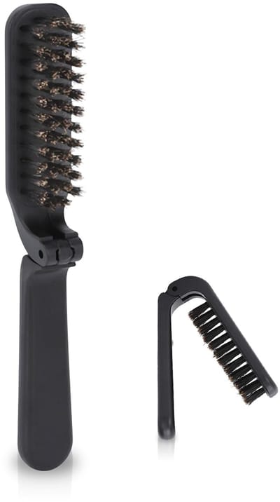 Opvouwbare baardborstel-zachte haren-baardkam-stylingborstel-draagbaar-haaraccessoire-voor thuis en reizen