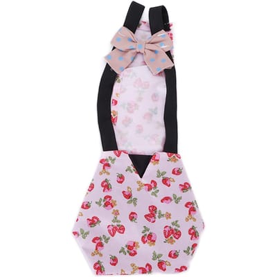 Couches pour Poulet Lavables Respirantes en Tissu pour Volaille avec Nœud Papillon pour Canard Poulet et OieS Rose S white