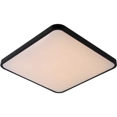 Lucide Plafonnière Polaris - Zwart - Led 50w - Dim To Warm - 54x54cm