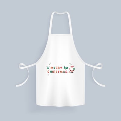 Akyol - kerst merry christmas kerstman Keukenschort - Kerstmis - kerst beker - winter - kerst - christmas - kerst cadeau - 82 bij 71 cm