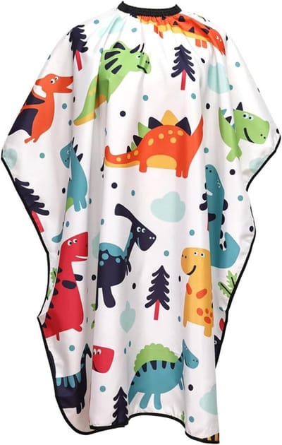 Verstelbare Kapschort voor Kinderen met Drukknoopsluiting, Dinosaurusthema Haarstyling Cape en Kapsalonaccessoires voor Jongens en Meisjes
