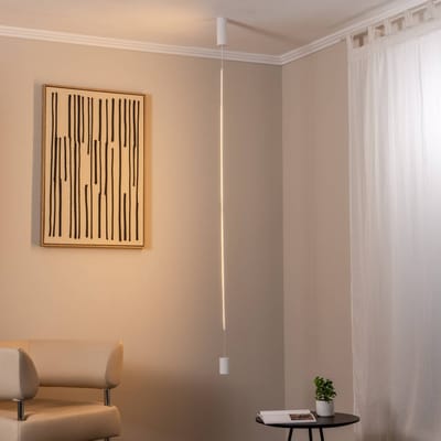 Nowodvorski Lighting LED hanglamp VERTIC, wit, metaal, 19 W, 3.000 K