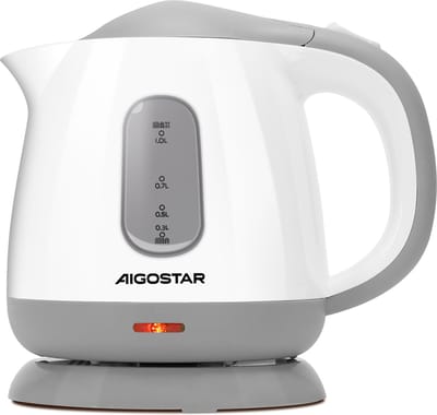 Aigostar Juliet 30HIO - Elektronische Waterkoker - 1 liter - Wit/grijs