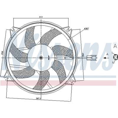 Koelventilatorwiel, motorkoeling NISSENS 85886