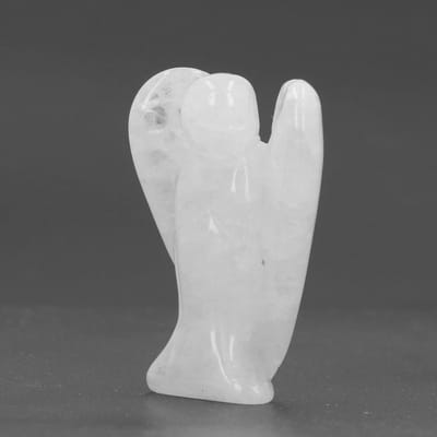 Kristallen Engel Figuur 2 Inch Beschermengel Beeldje Stemming Verzachten Zak Healing Stone Witte Kristal white