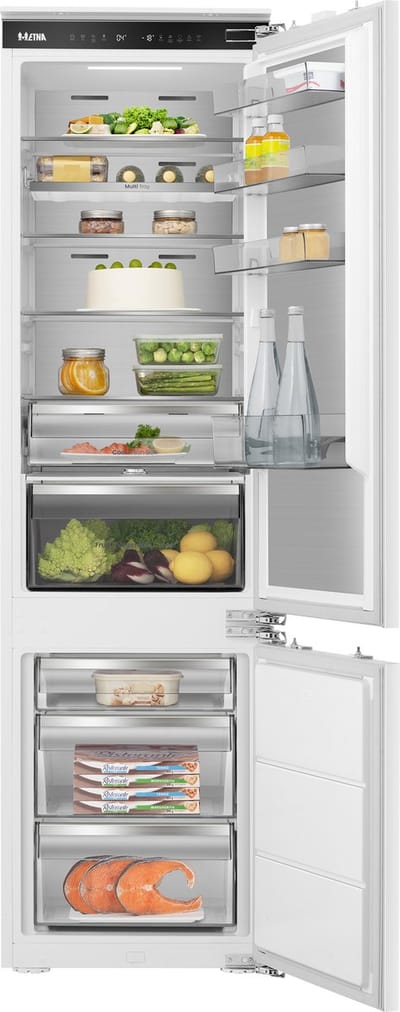 ETNA KCD9194CNF - Koel-vriescombinatie - Energielabel C - 34dB (A) - Metal Tech Cooling - No Frost - Multi-Air Flow - CoolFresh - SmartZone - Super Cool - Fast Freeze - Inverter Compressor - ConnectLife - 284 Liter