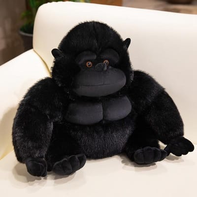 253545Cm Zwart Chimpansee Pluche Speelgoed Gevuld Sterk Wild Dierentuin Dier Aap Pop Metgezel Man Cadeau 35cm