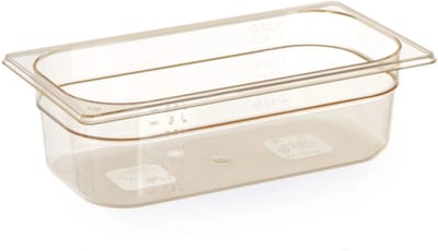 HENDI Gastronorm bak – hoge temperatuurbestendigheid – 1,7L – transparant – 265x162x65 mm