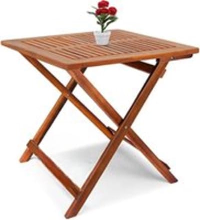 Inklapbare Acaciahouten Tuintafel 70x70cm - Weerbestendig en Ruimtebesparend