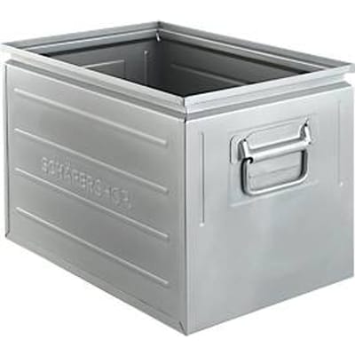 Schäfer Shop Select stapelbak, 40 l, 150 kg, L 480 x B 308 x H 301 mm, staal, gegalvaniseerd