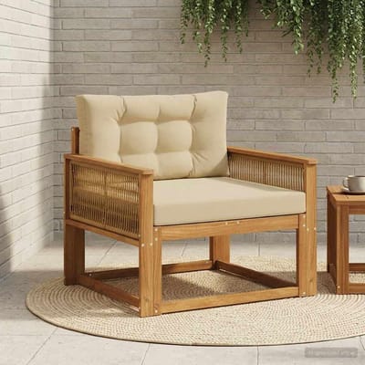 vidaXL - Buiten - Midden - Sofa - Naturel