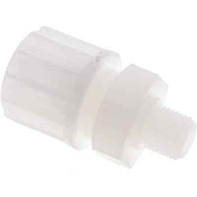 16x10mm & G1/4'' PVDF Rechte Knelfitting Buitendraad 10bar Kunststof en Polyamide