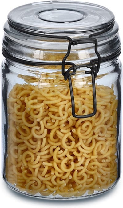 Zeller Weckpotten/inmaakpotten - 250 ml - glas - met beugelsluiting - D8 x H10 cm