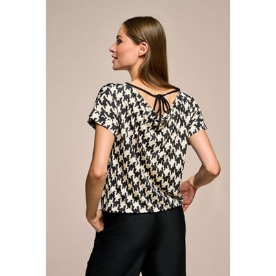Benza Print Top Zwart / Wit