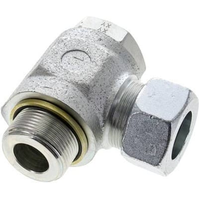 30S & G1-1/4'' Verzinkt Stalen Swivel Joint Snijringkoppeling Buitendraad 250bar NBR O-ring Draaibaar ISO 8434-1