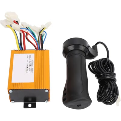 Geborstelde Motor Snelheidsregelaar en Gashendel Handvat Set 24V 350W voor Elektrische Driewielers orange