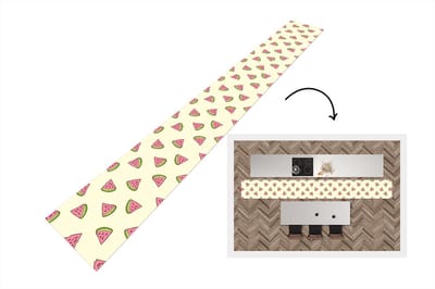 Keukenloper - Keukenmat - Design - Patroon - Watermeloen - 400x50 cm - Keuken vloerkleed