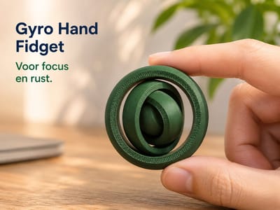 Gyro Hand Fidget – Fidget Speelgoed voor Volwassenen – Anti Stress Accessoire – Sensorische Fidget voor ADHD en Focus - 5 cm