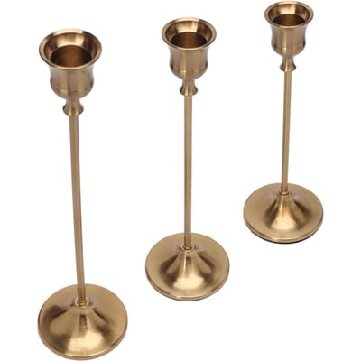 Tafellamp Kandelaar Europese Stijl Vintage Messing Kleur Kandelaars Decoratie voor Bruiloft beige
