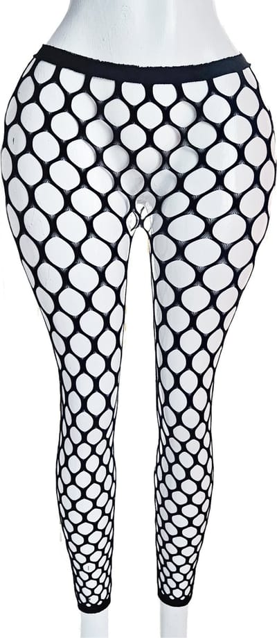 BamBella ® - Panty -Onesize - gaas maillot dunne pantys Dames - Onesize - lingerie van kant zwart