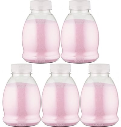 Scrubzout Rozen - 375 gram - Fles met witte dop - set van 5 stuks - Hydraterende Lichaamsscrub