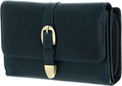 CHIEMSEE Leren Portemonnee Leather Wallet Blue Donkerblauw