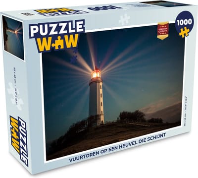 Puzzel Vuurtoren op een heuvel die schijnt - Legpuzzel - Puzzel 1000 stukjes volwassenen