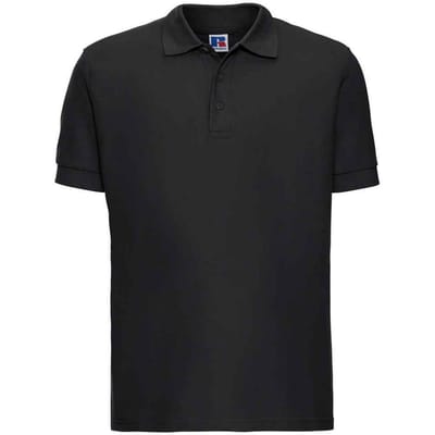 Russell Heren Ultimate Piqué Katoen Poloshirt (Zwart)