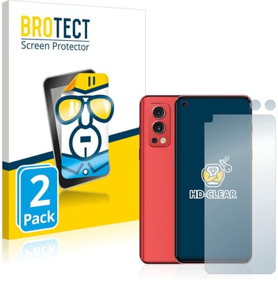 BROTECT - Screenprotector voor OnePlus Nord 2 5G (Voor+Camera) - Folie Beschermfolie transparant 2 Stuks