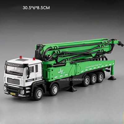 1:32 Modèles de Camions Pompe à Béton en Alliage Modèles Jouets Moulés sous Pression en Métal Mini Véhicules d'Ingénierie à Ordures Son Lumière Tirer en Arrière Pour Cadeaux Enfants